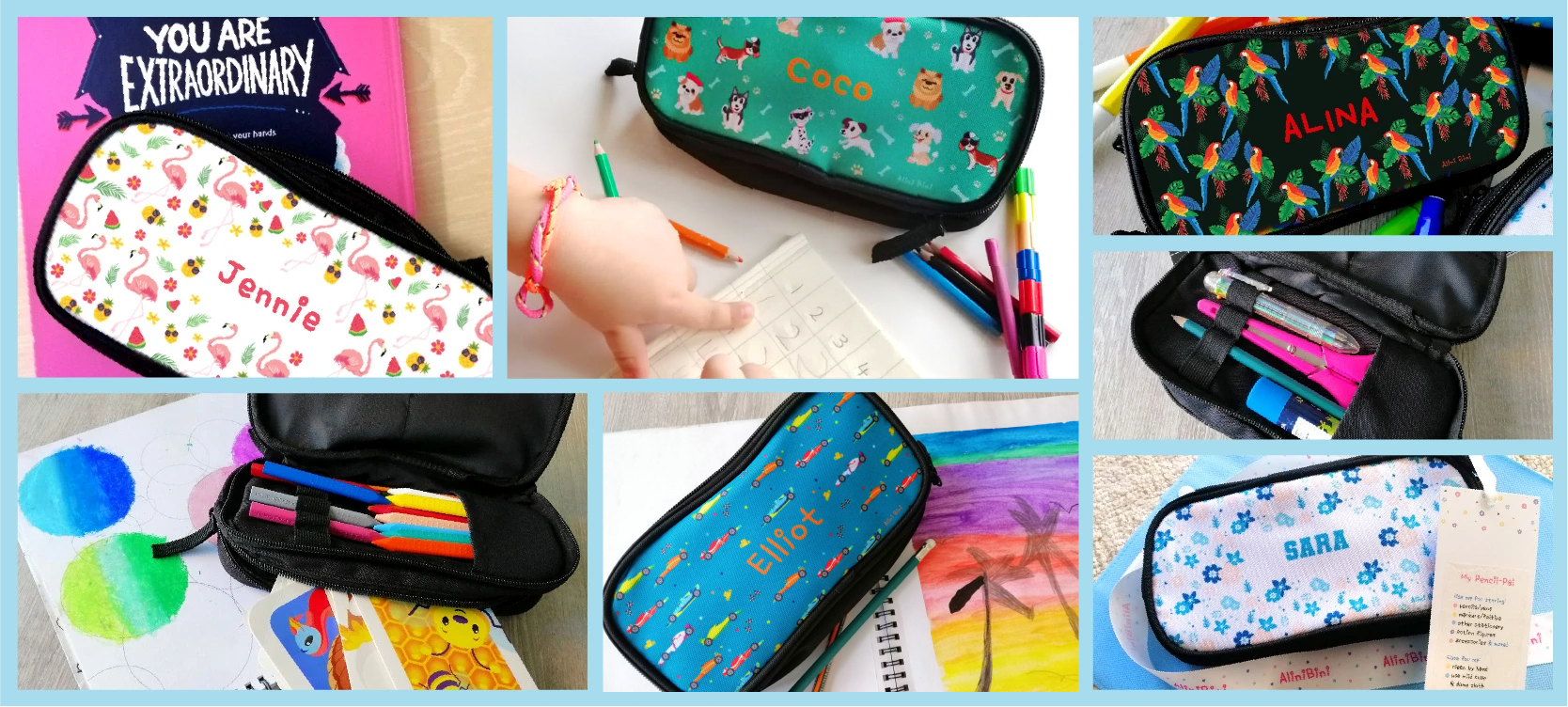 Flamingo pencil discount case