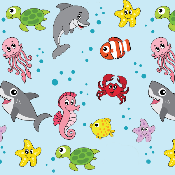 Personalised Name Blanket for Kids | Sea Animals