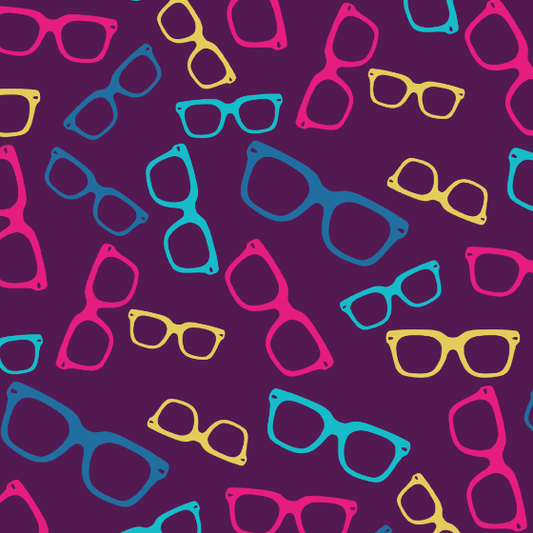 Custom Laptop Cover | Glasses (Purple)
