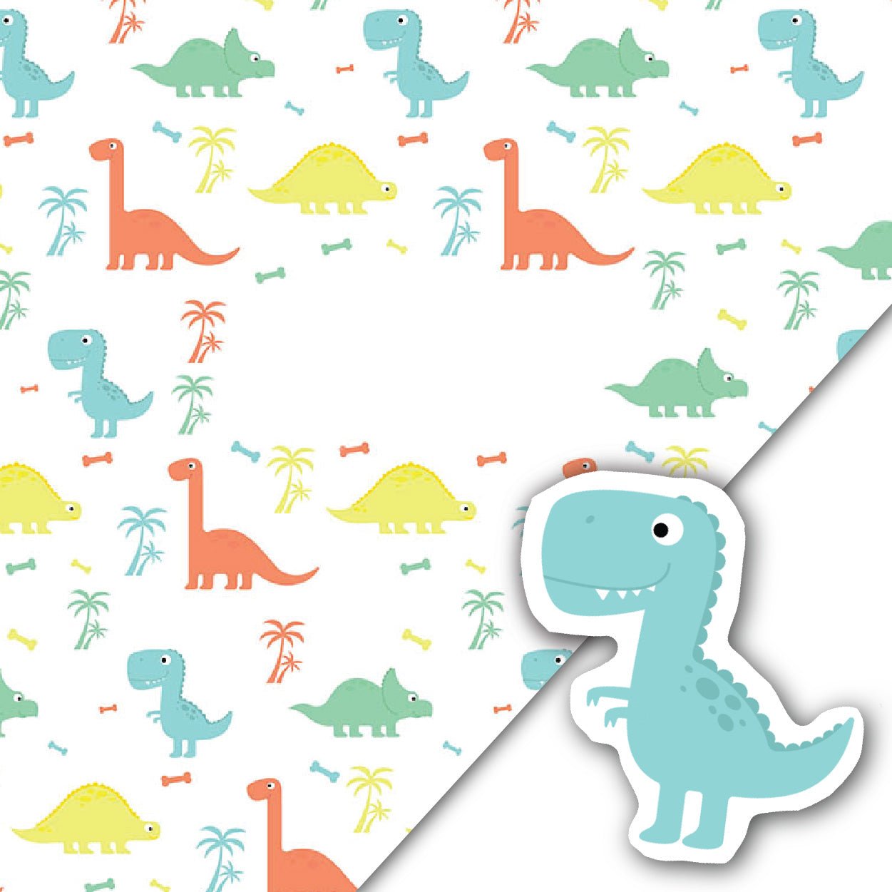 Plush Kids Blanket and Pillow Set | Dino Babies (Blue)
