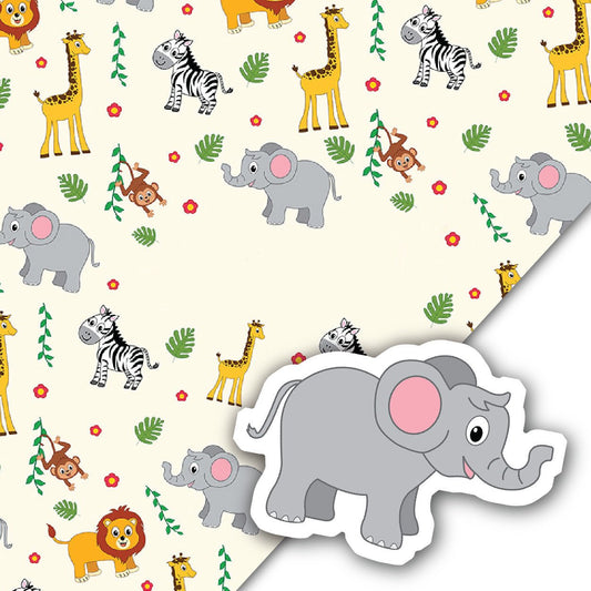 Plush Kids Blanket and Pillow Set | Jungle (Elephant)