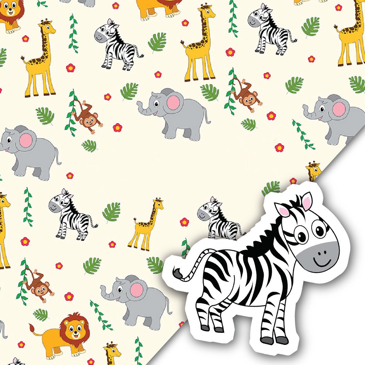Plush Kids Blanket and Pillow Set | Jungle (Zebra)