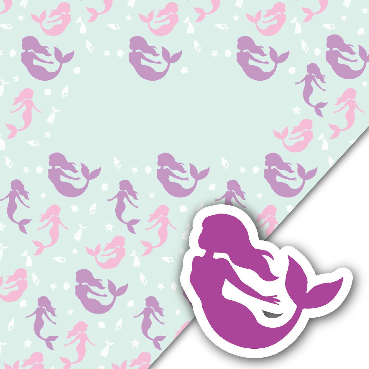 Plush Kids Blanket and Pillow Set | Mermaids (Purple)