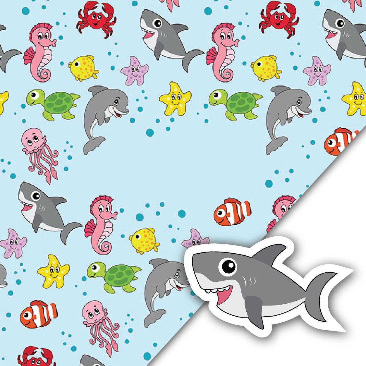 Plush Kids Blanket and Pillow Set | Sea Animals (Shark)
