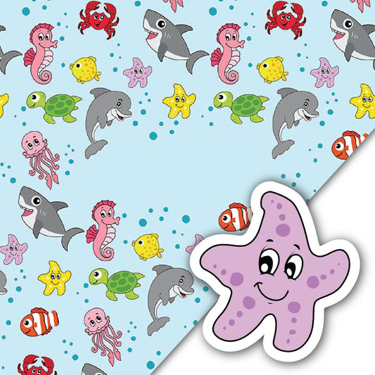 Plush Kids Blanket and Pillow Set | Sea Animals (Starfish)