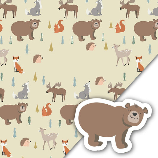 Plush Kids Blanket and Pillow Set | Woods (Bear)